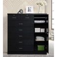 thumbnail image 2 of Kingfisher Lane Traditional 7 Drawer Wood Chest with Locks in Black, 2 of 5