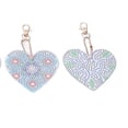thumbnail image 4 of Llavero con pintura de diamantes de imitación, 5 juegos de diamantes de imitación con forma de corazón para hacer uno mismo, kit de llavero con pintura de diamantes de, 4 of 14