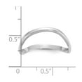 thumbnail image 2 of 10k White Gold Polished Wave Fashion Thumb Ring Size 9.00 Ring for Women - 1.1 Grams, 2 of 2