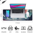 thumbnail image 4 of Aurora Mouse Mat, Sea Green and Night Blue Rectangle Large Non-Slip Rubber Gaming Mouse Pad with Stitched Edges, Office Mouse Pad for Women Men Kids, 31.5x11.8in, 4 of 7