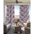 thumbnail image 3 of Spring Flowers Blackout Curtains 54 Inch Length 2 Panels Set for Living Room Bedroom, Chinese Pink Peach Blossoms Branches Room Darkening Window Curtains Thermal Insulated Black Out Curtain 52"x54", 3 of 8