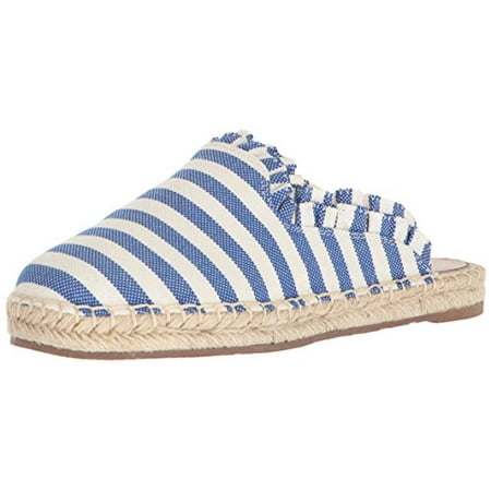 Kate Spade New York Women's Laila Mule, Blue/Cream Striped Canvas, 6.5 Medium US