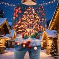 thumbnail image 5 of JTZGDY Womens Christmas Shirts Xmas Funny Printed Crew Neck 3/4 Length Sleeve Tops 2026 Festive Dressy Casual,Plus Size,Christmas Clothes for Women,Holiday Basic Tee,Tunic Tops Pullovers, 5 of 8