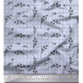 thumbnail image 1 of Soimoi Blue Modal Satin Fabric Floral & Check Fabric Prints By Yard 42 Inch Wide, 1 of 5