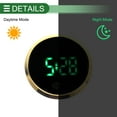 thumbnail image 4 of Reloj de Coche Único Bargains Tono Dorado Luz Verde Reloj Analógico para Coche Redondo Vidrio Metal 46x46x11mm 1 Pcs, 4 of 6
