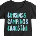 thumbnail image 3 of Instant Message - Cousins & Camping & Chaos - Toddler & Youth Girls Short Sleeve Graphic T-Shirt, 3 of 6
