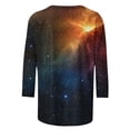 thumbnail image 4 of Staron Hauts pour Femmes Habillés Décontractés en Liquidation à Moins de 5$ Blouses Décontractées Douces à Col Rond T-Shirts Graphiques Basiques Imprimé Mode Manches 3/4, 4 of 5