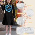 thumbnail image 6 of DISNIMO Sea Turtle Dress Girls Floral Dress Girls Heart Dresses for Girls 9-10 Years Old Child Long Sleeve Dress Kids Midi Dress Girls Swing Dress Kid Beach Dress with Collar Girls Button Dress, 6 of 7