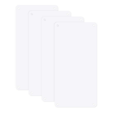 Uxcell 4-Pack White Blank Metal Signs 3.94x7.87 Inch Sublimation Aluminum Plates Blank Signs for Crafts/Yard/Outdoors Thick 0.03 Inch