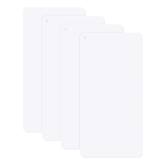 Uxcell Paquete de 4 Señales Metálicas Blancas en Blanco 3.94x7.87 Pulgadas Placas de Aluminio para Sublimación Señales en Blanco para Manualidades/Jardín/Exteriores Grosor de 0.03 Pulgadas