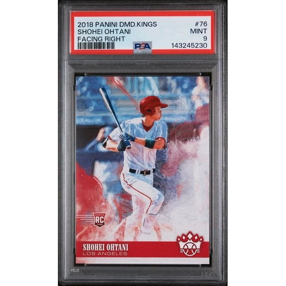 Graded 2018 Panini Diamond Kings Shohei Ohtani #76 Facing Right Rookie RC Baseball Card PSA 9 Mint