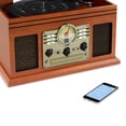 thumbnail image 5 of Victrola 6-in-1 Nostalgic Bluetooth Record Player with 3-Speed Turntable with CD and Cassette, Maghony, 5 of 11