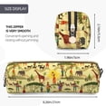 thumbnail image 3 of Fotbe Ethnic African Estuche para Lápices de Cuero con Estampado, Estuche con Cremallera Resistente, Organizador Compacto y Elegante para Papelería, 3 of 7