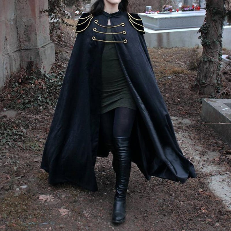 velvet cape coat