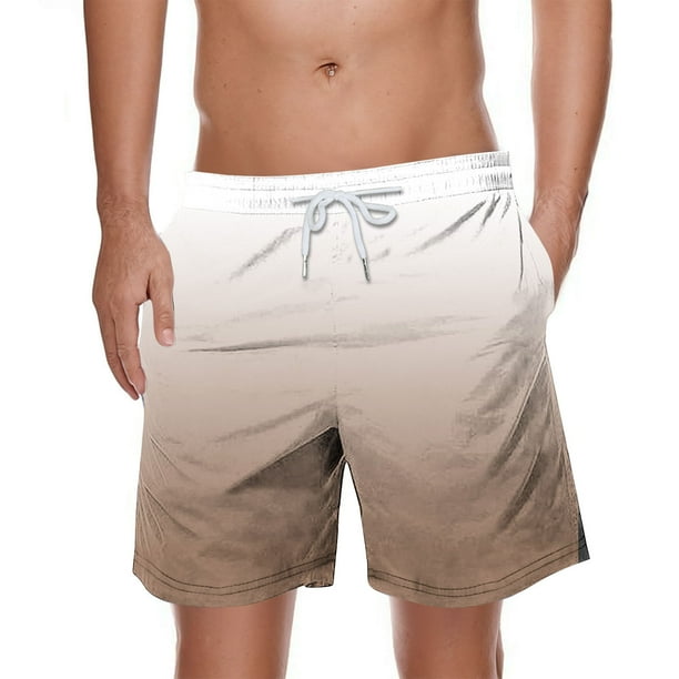 Mens Elástico Pantalones Cortos Deportivos Pantalones de Playa con Cordón de Bolsillo, de Rodilla Impresa Casual para Primavera Verano Al Aire Libre Y Diario