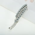 thumbnail image 3 of Unique Bargains 1 Pc Hair Clips Cute Pearl Siren Eye Spring Clip Hairdo Clip Silver Tone Gray, 3 of 5