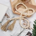 thumbnail image 4 of Coofit Wood Bead Garland Rustic Decorative Prayer Beads Decor Wall Hanging Decoration, 4 of 10