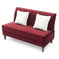 thumbnail image 4 of Glory Furniture Benedict Velvet Sofa in Burgundy, 4 of 5