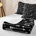 thumbnail image 4 of Erosebridal Bohemian Arrow Quilt Full, Hippie Farmhouse Full Bedspread Sets, Black White Quilt Full 3pcs, 1 Coverlet and 2 Pillowcases, 4 of 7
