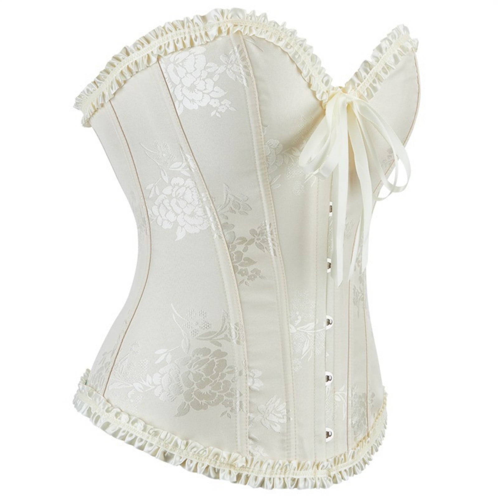 XUNKUSGA Corset Tops for Women Renaissance Lace Up Trim Corset Top