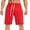 Red, variant on IROINID Mens Gym Workout Shorts,Men Casual Solid Pocket Elastic Waist Straight Half Shorts Pants Sport Pants Red M