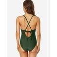 thumbnail image 5 of Women's Tummy Control One Piece Swimsuits V Neck Beach Bathing Suits, 5 of 5