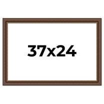 37x24 Copper and Brown Real Wood Picture Frame Width 2 inches | Interior Frame Depth 0.5 inches |