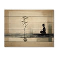 thumbnail image 3 of Designart "Modern Zen Asian Painting I" Asian Print on Natural Pine Wood, 3 of 5