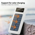 thumbnail image 5 of JTNeq Solar Power Bank with Integrated Cable, 20000mAh Capacity, and LED Light for Camping and Travel, 5 of 8