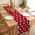thumbnail image 3 of Christmas Tree Table Runner 48 Inches Long Farmhouse Dress Scarves, Red Winter Xmas Snowflake Farmhouse Dining Tablerunner for Coffee Table/Kitchen Island/Party Décor, 13" x 48", 3 of 8