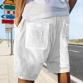 thumbnail image 3 of JTieacloth Men's Corduroy Casual Shorts Classic Stretch Short for Summer Beach Vacation(White), 3 of 7