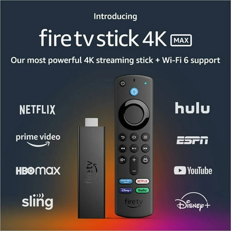 Introducing Fi re TV Stick 4K Max Streaming Device, Wi-Fi 6, Alexa Voice Remote (Includes TV Controls)