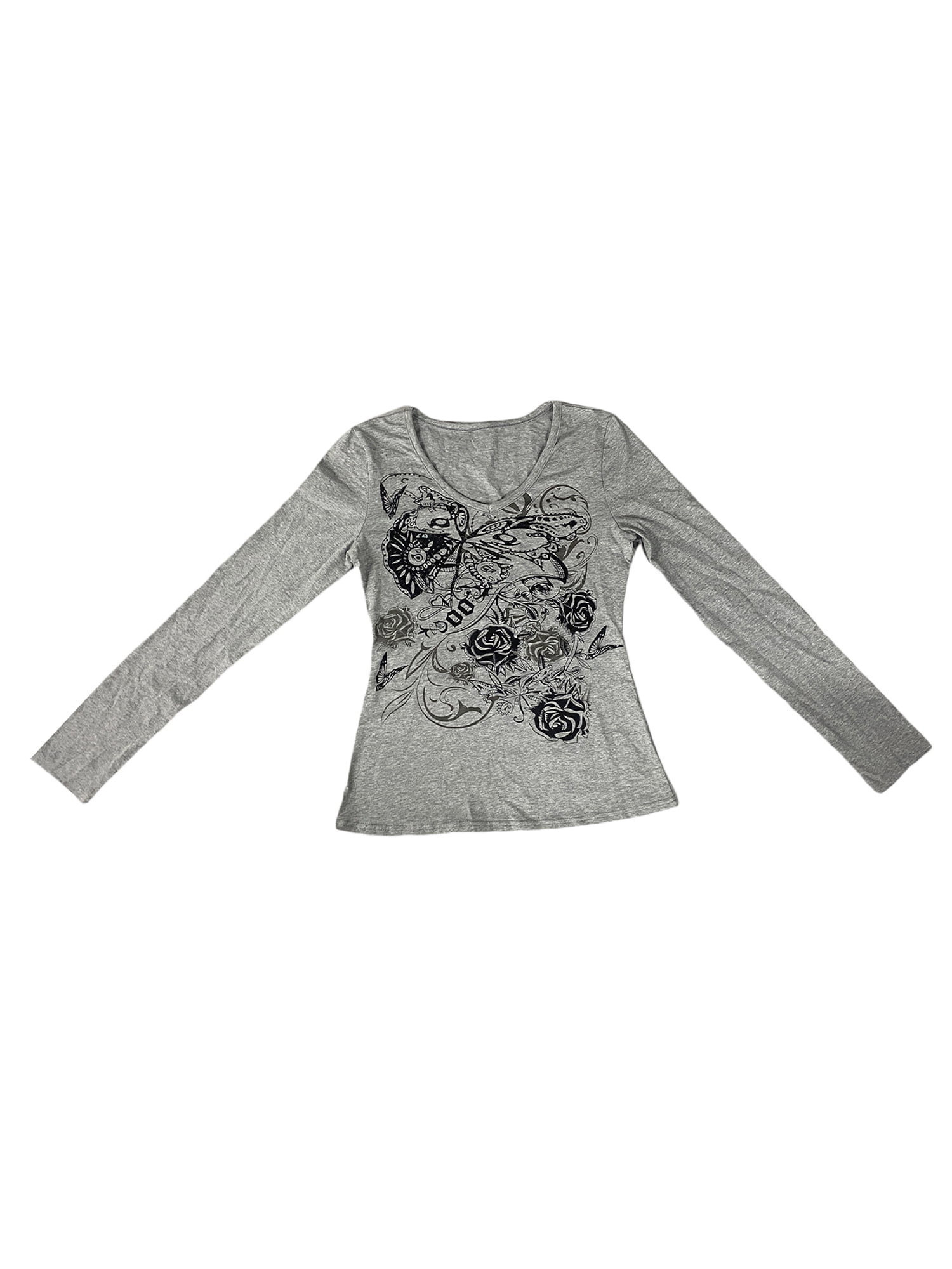 Musuos Women Y2k Long Sleeve Shirt - Fairy Aesthetic Liberia