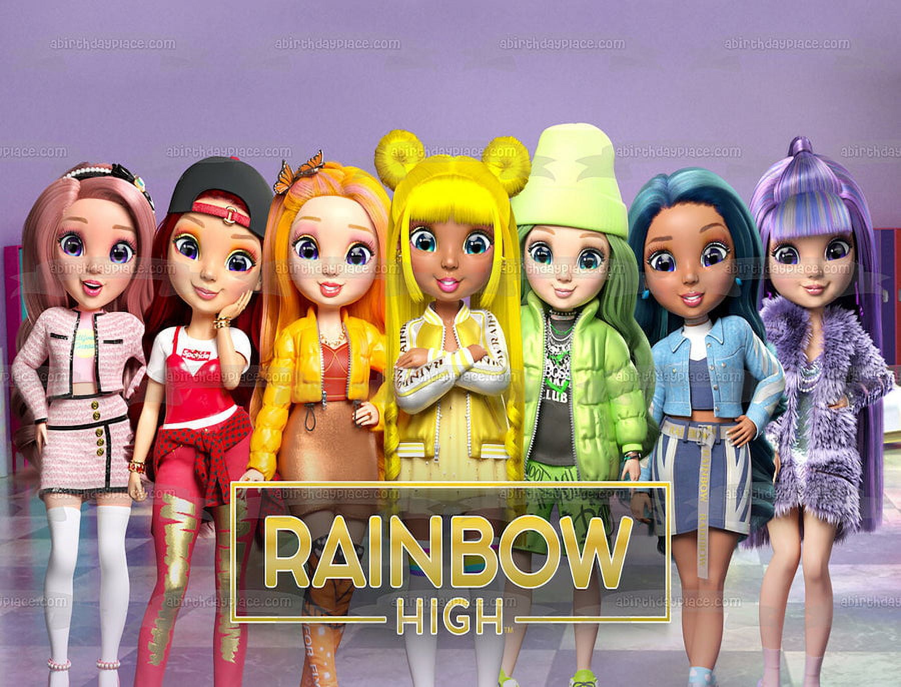 Rainbow High Ainsley Amaya Sunny Ruby and Bella Edible Cake Topper