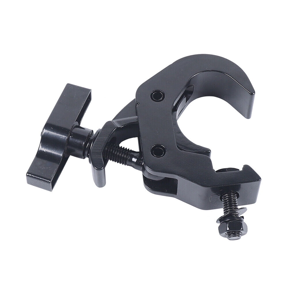 8 Pack 330lbs Heavy Duty Stage Lighting Clamps – DJ Truss Hook Clamp Set for Stage Lights, Par Lights, and Spot Lights (Black, Aluminum Alloy)
