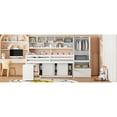 thumbnail image 3 of Full Size Wooden Loft Bed In White With Efficient Storage & Workspace - Desk, Shelves, And Space Design, 3 of 7