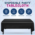 thumbnail image 4 of Clearly Elegant Black Disposable Plastic Table Cover with Self-Cutter, 52” X 100 Ft, 4 of 8