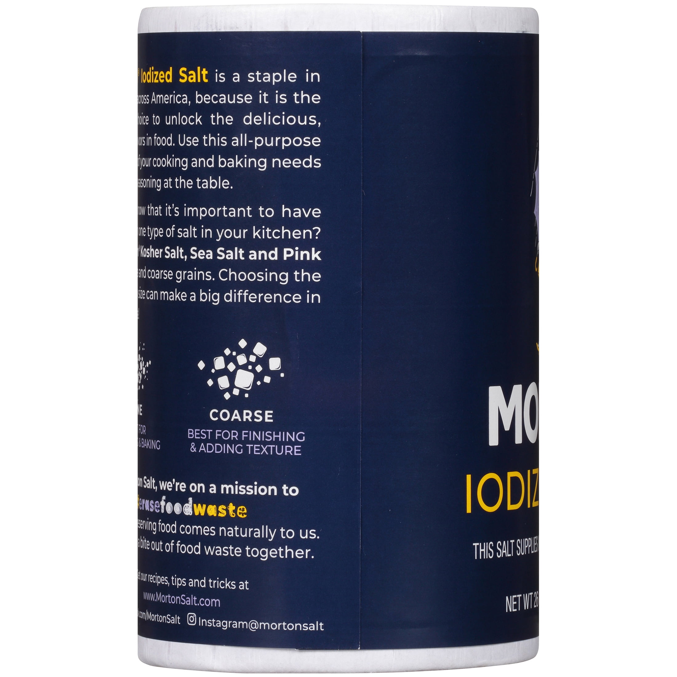 Morton Iodized Salt, Table Salt, 26 Oz