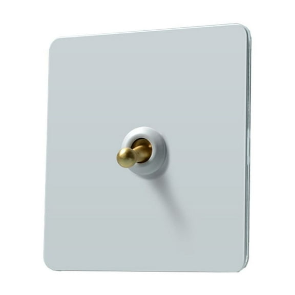 linyes Retro Switch 1-4 Gang 2 Way White Stainless Steel Panel Brass Lever Toggle