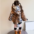 thumbnail image 2 of Jackets for Girls Tiger Design Thickened Warm Winter Coats Long Sleeve Cute Daily Comfortable Outerwear, 2 of 6