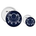 thumbnail image 1 of Black White Octopus Marine Life Pattern Pins  Badge Button Design Kit Craft Sets, 1 of 3