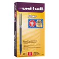 thumbnail image 2 of uni-ball 60026 Deluxe Stick Roller Ball Pen, Micro 0.5mm, Red Ink, Metallic Gray Barrel, Dozen, 2 of 4