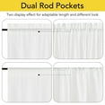 thumbnail image 3 of NICETOWN Non-See-Through French Door Curtains, Light Filtering Privacy Sheer Door Window Curtains with Rod Pocket and Tie Back for Patio Front Tricia Sidelight Panel, White, 26"x72", 1 Panel, 3 of 7