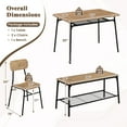 thumbnail image 3 of Gymax Dining Table Set for 4 Dining Room Kitchen Table w/ Bench 2 Chairs 4-Piece Set, 3 of 10