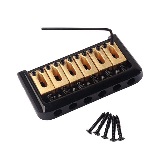 Sillín de tón con Puente de Aleación de Zinc para Guitarra para Piezas de Repuesto de Guitarra Eléctrica de Negro Gloria 6 cuerdas Guitarra Saddles Bridge
