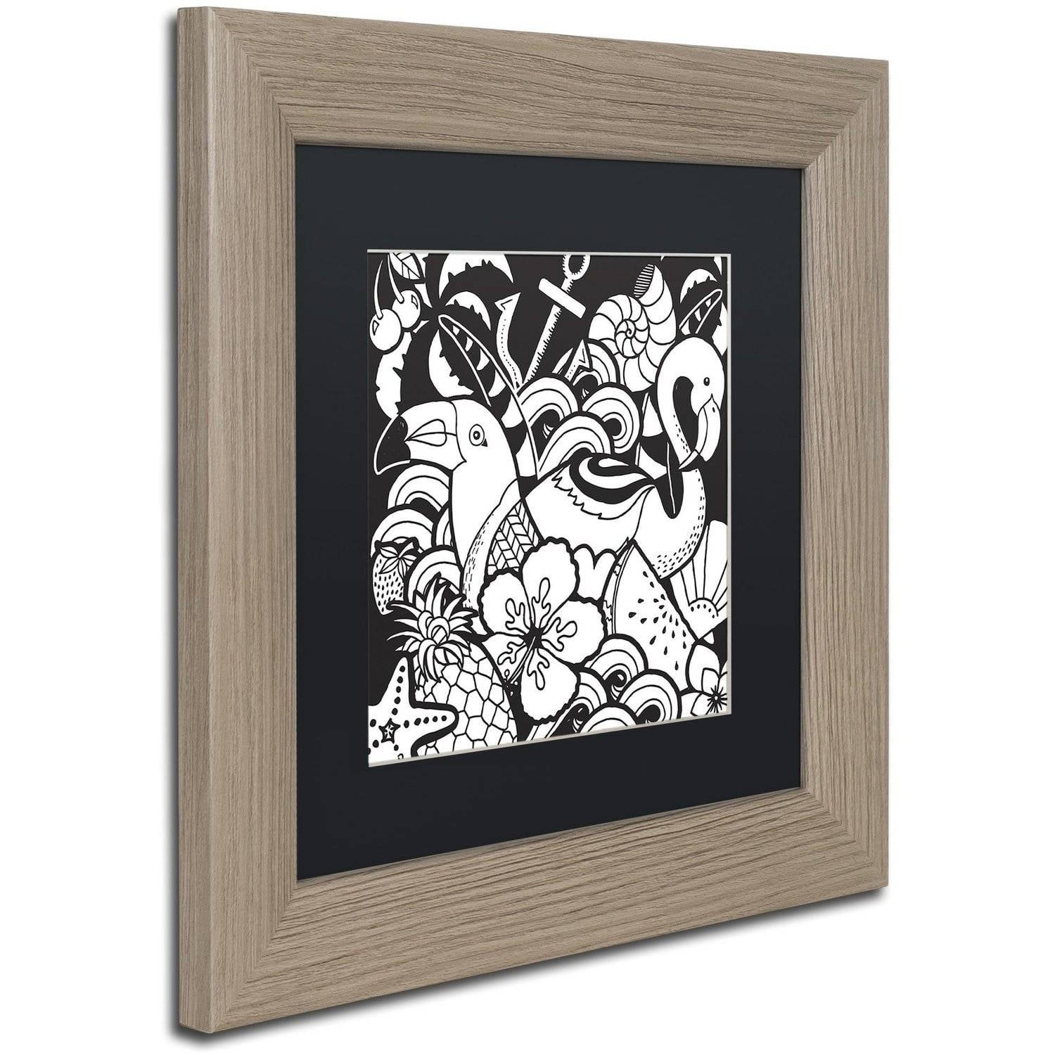 Trademark Fine Art "Island Fun" Canvas Art by Hello Angel, Black Matte, Birch Frame