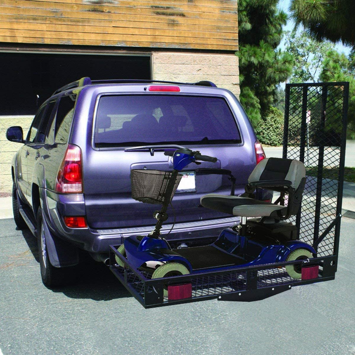 Heavy Duty Mobility Carrier Wheelchair Scooter Ramp Rack Hitch Mount 500Lbs