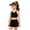 Black, variant on Girl's Active Set Tank Top with Short Set Tennis Clothes(Pink,4-5 Years)
