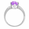 thumbnail image 2 of 2.5 ct Marquise Cut Natural Amethyst Solitaire 14K White Gold Womens Engagement Ring, 2 of 6