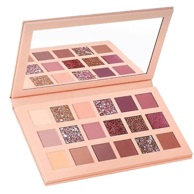 Paleta de sombras de ojos HUOGUO 18 colores con purpurina mate pigmentada